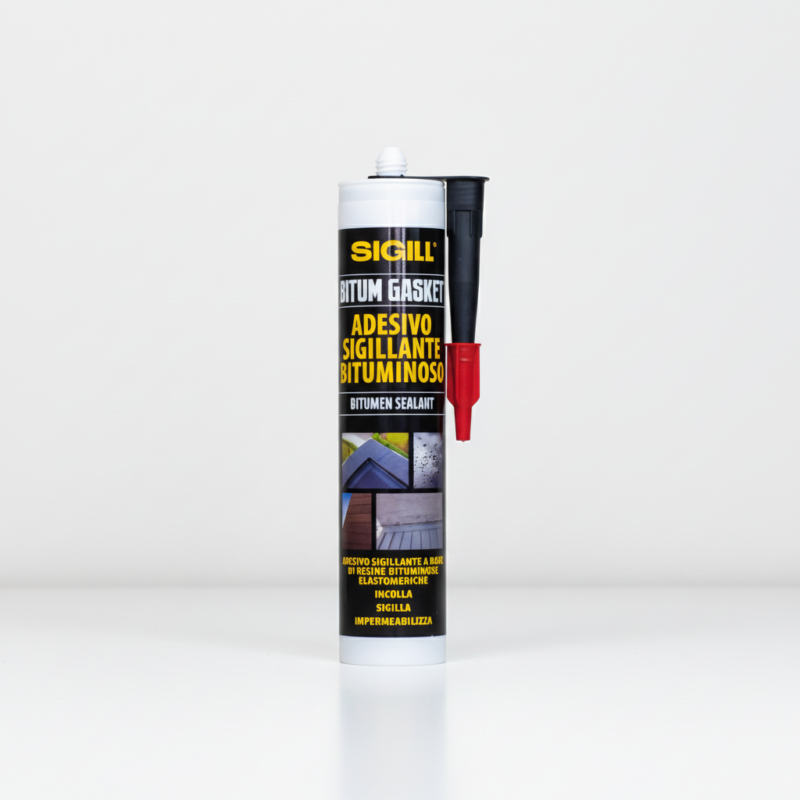 Bitum Gasket adesivo: sigillante SIGILL impermeabilizzante professionale per bitume e superfici difficili 300ml