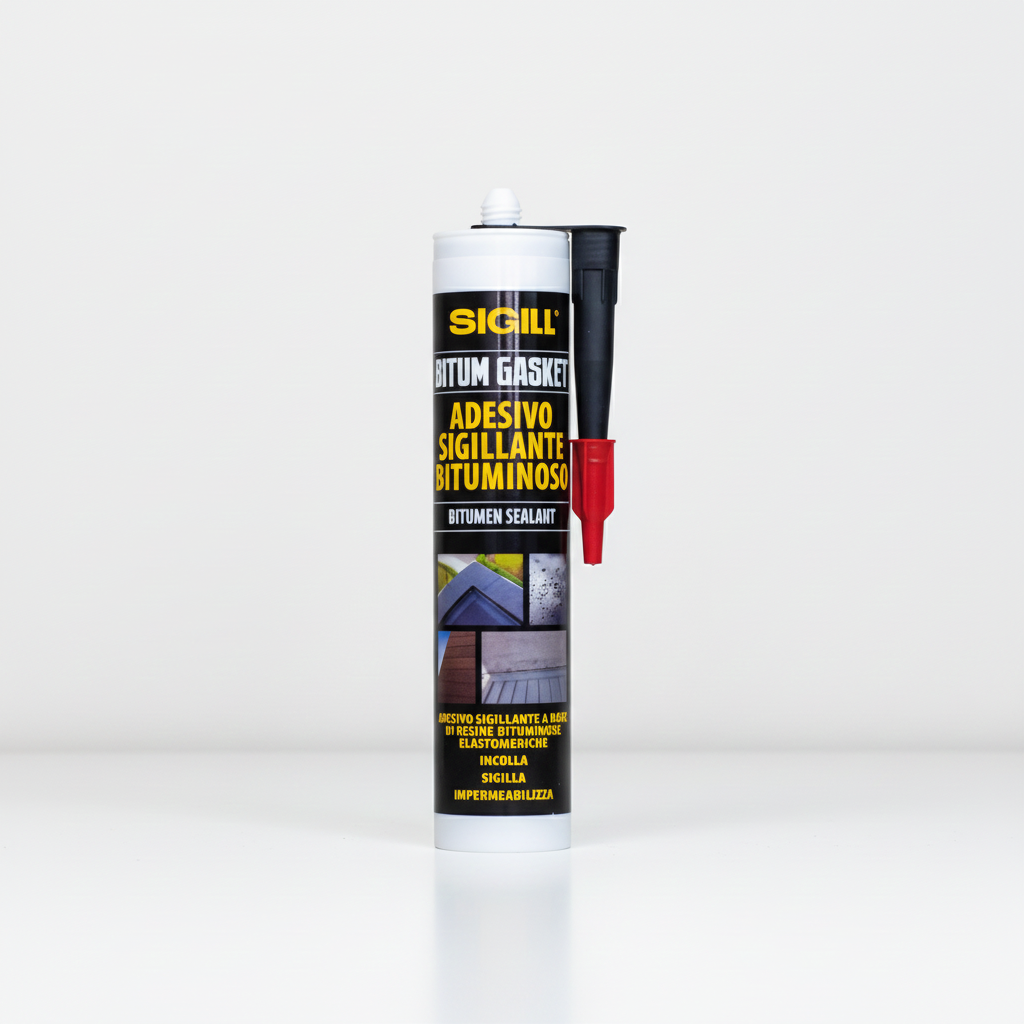 Bitum Gasket adesivo: sigillante SIGILL impermeabilizzante professionale per bitume e superfici difficili 300ml