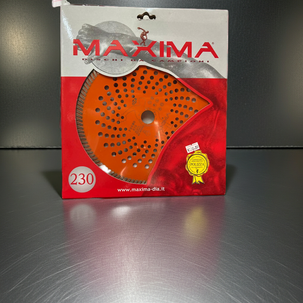 Disco diamantato Ø230 Maxima: prestazioni professionali per tagli precisi e veloci