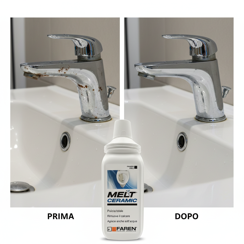 Melt Ceramic Faren 750ml. Disincrostante gel Anticalcare per Ceramica.