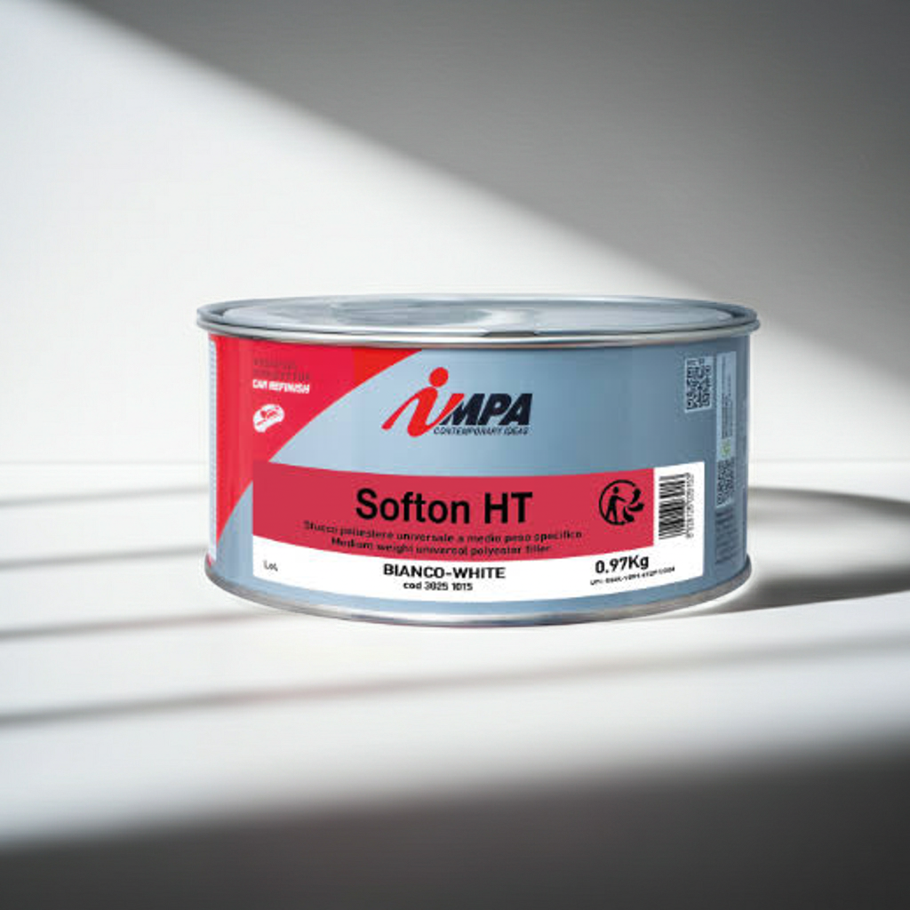 STUCCO POLIESTERE PROFESSIONALE SOFTON HT IMPA 0,97 KG BIANCO - PER CARROZZERIA E RIPARAZIONI